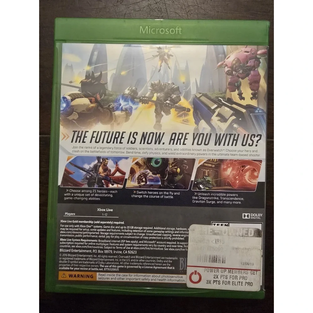 Overwatch: Origins Edition (Microsoft Xbox One, 2016) Tested‎